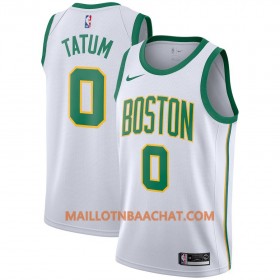 Maillot NBA Boston Celtics Jayson Tatum 0 2018-19 Nike City Edition Blanc Swingman - Homme